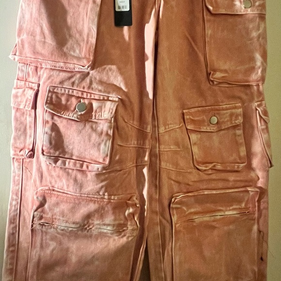 Pink Cargo Jeans - Picture 3 of 4